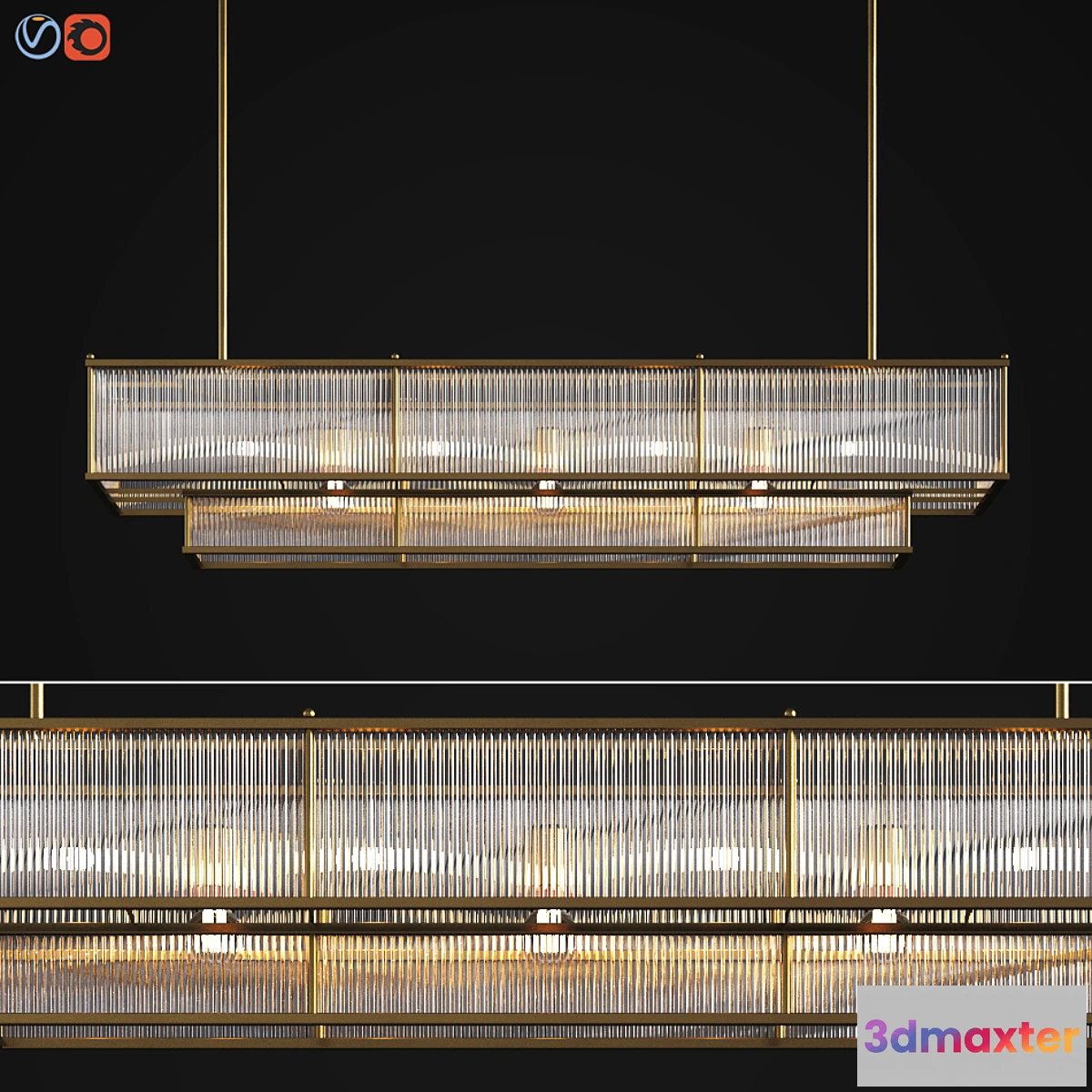 840262 - Marais Linear Chandelier 60 - No.3
