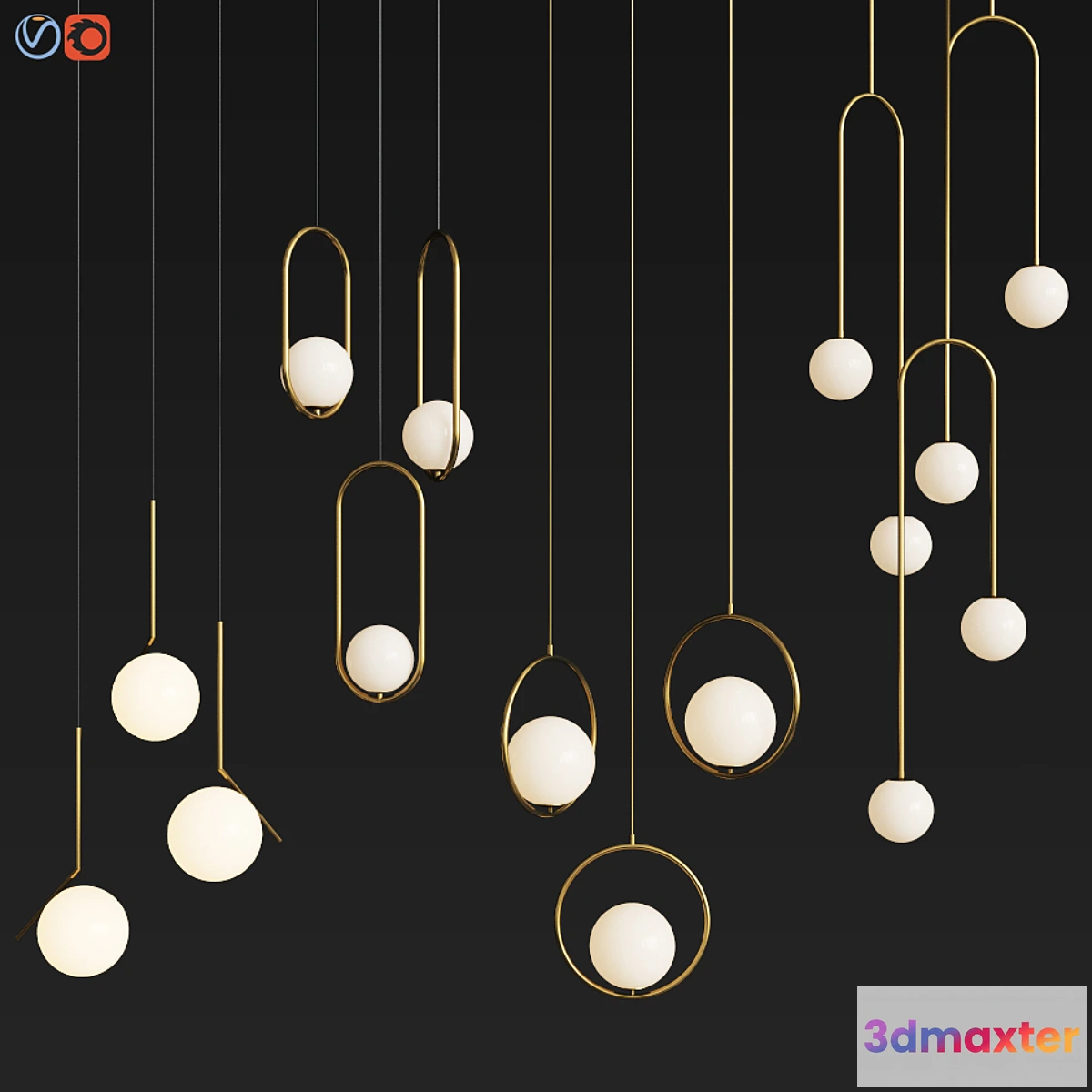 840268 - Four Hanging Light Set 04 - No.4