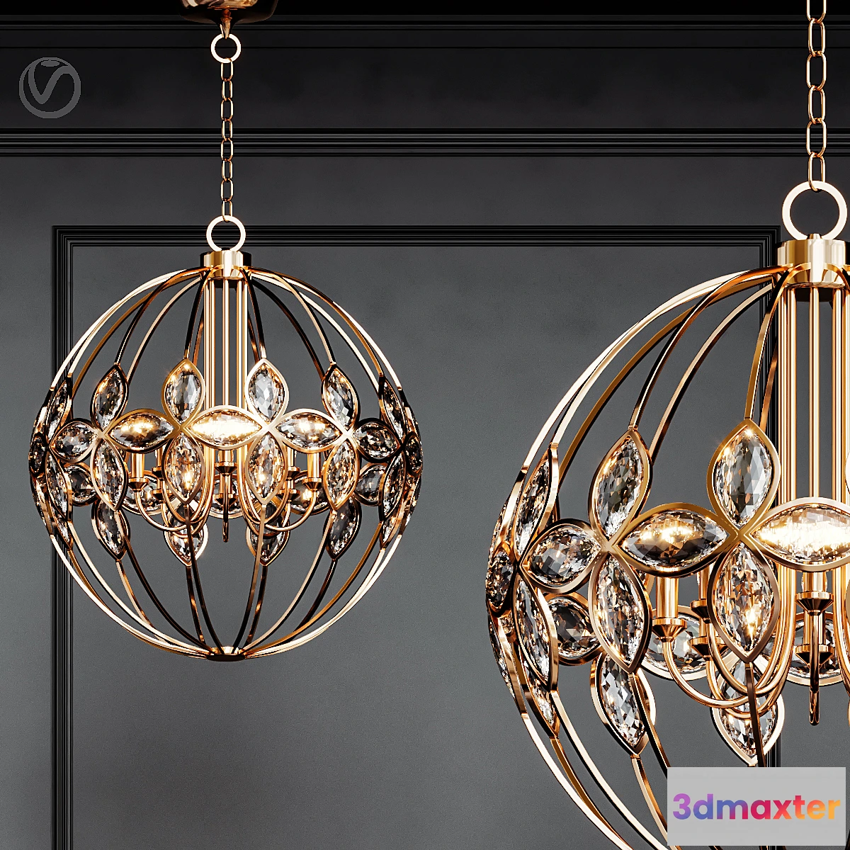 840302 - Uttermost Ambre 8 Light Gold - No.4