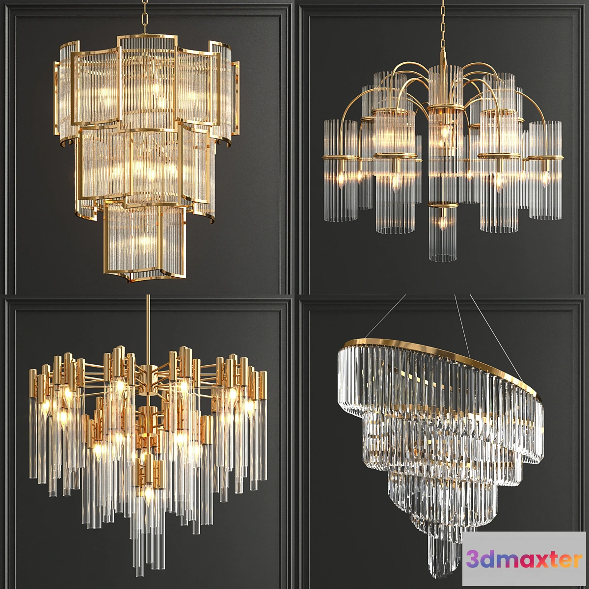 840364 - Collection of modern crystal chandeliers - No.3