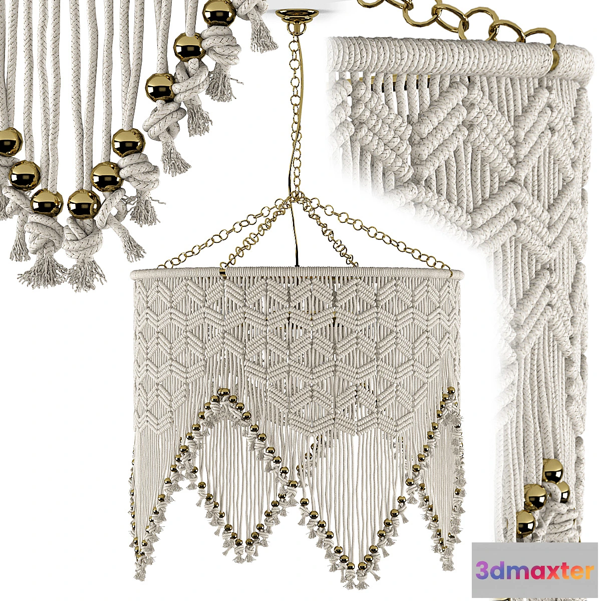 840370 - Sonora Macrame Chandelier by Selamat - No.3