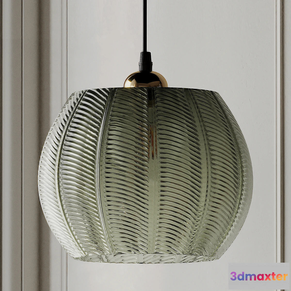 841343 - Louis Green Glass Pendant Light from Beaumonde - No.3