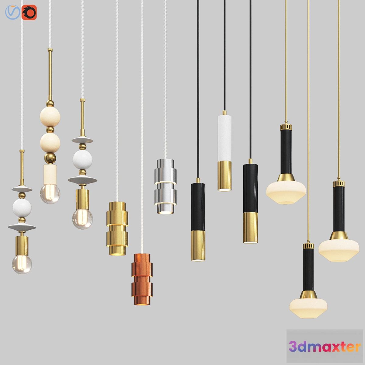 841721 - Four Hanging Light Set 03 - No.3