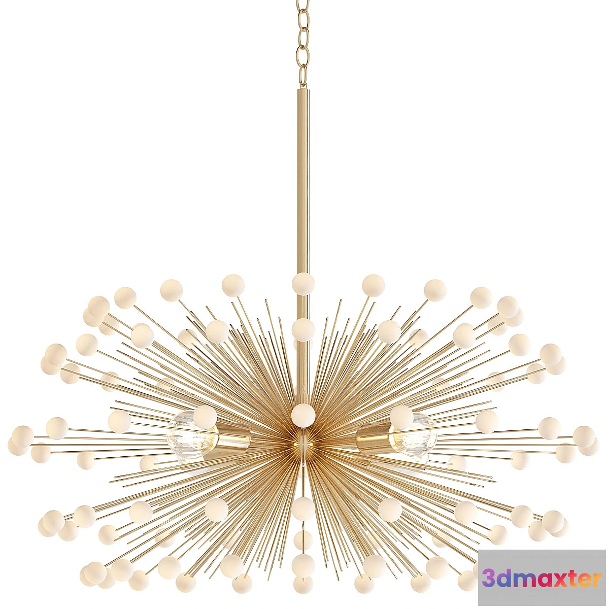 841741 - White Beaded Urchin Chandelier Sputnik - No.3