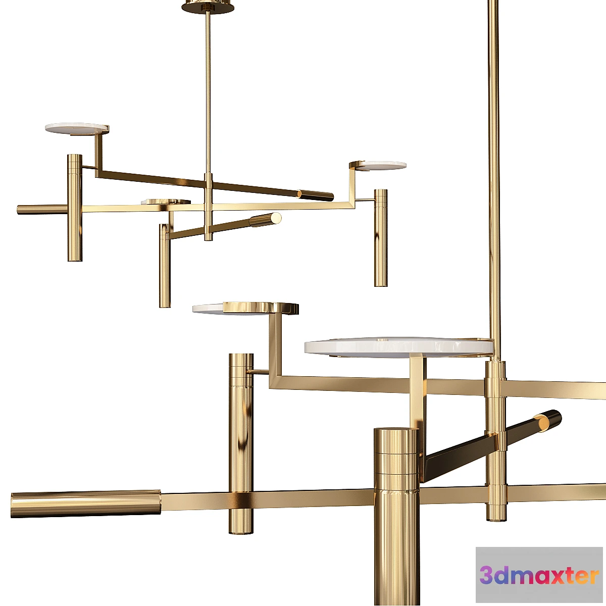 842011 - Melange Large Floating Disc Chandelier - No.6