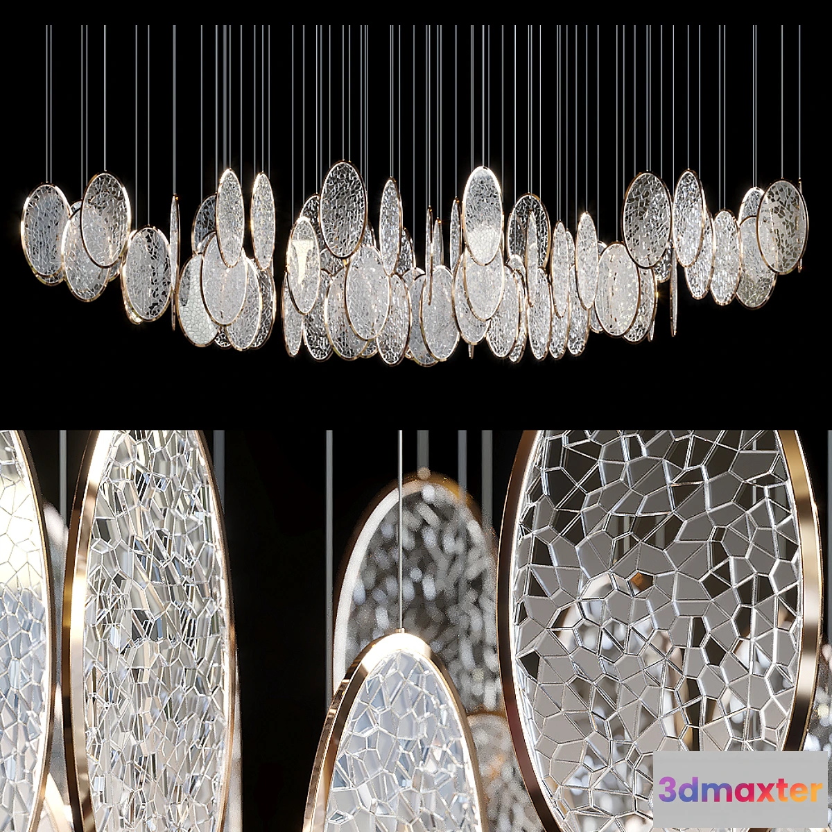 842827 - Pendant lamp Vargov Design - Stained Glass - No.4