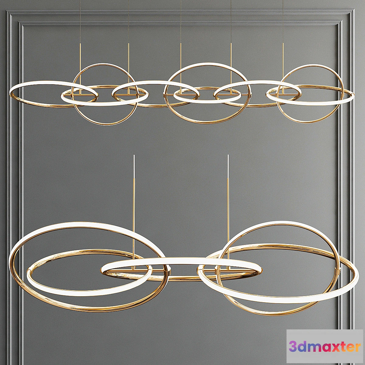 854711 - Decorative Two Types Ring Chandelier - No.3