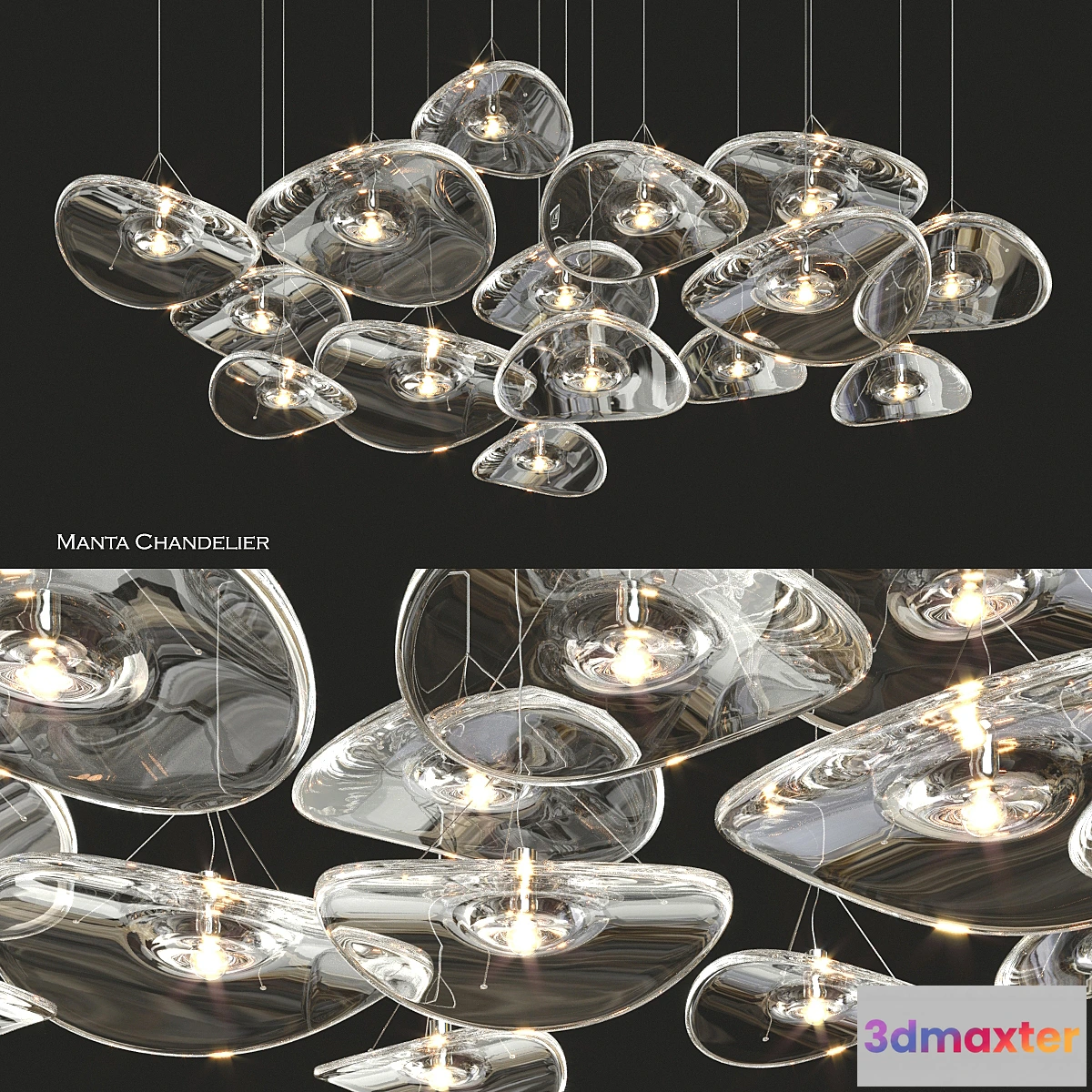 855115 - Terzani manta chandelier - No.3