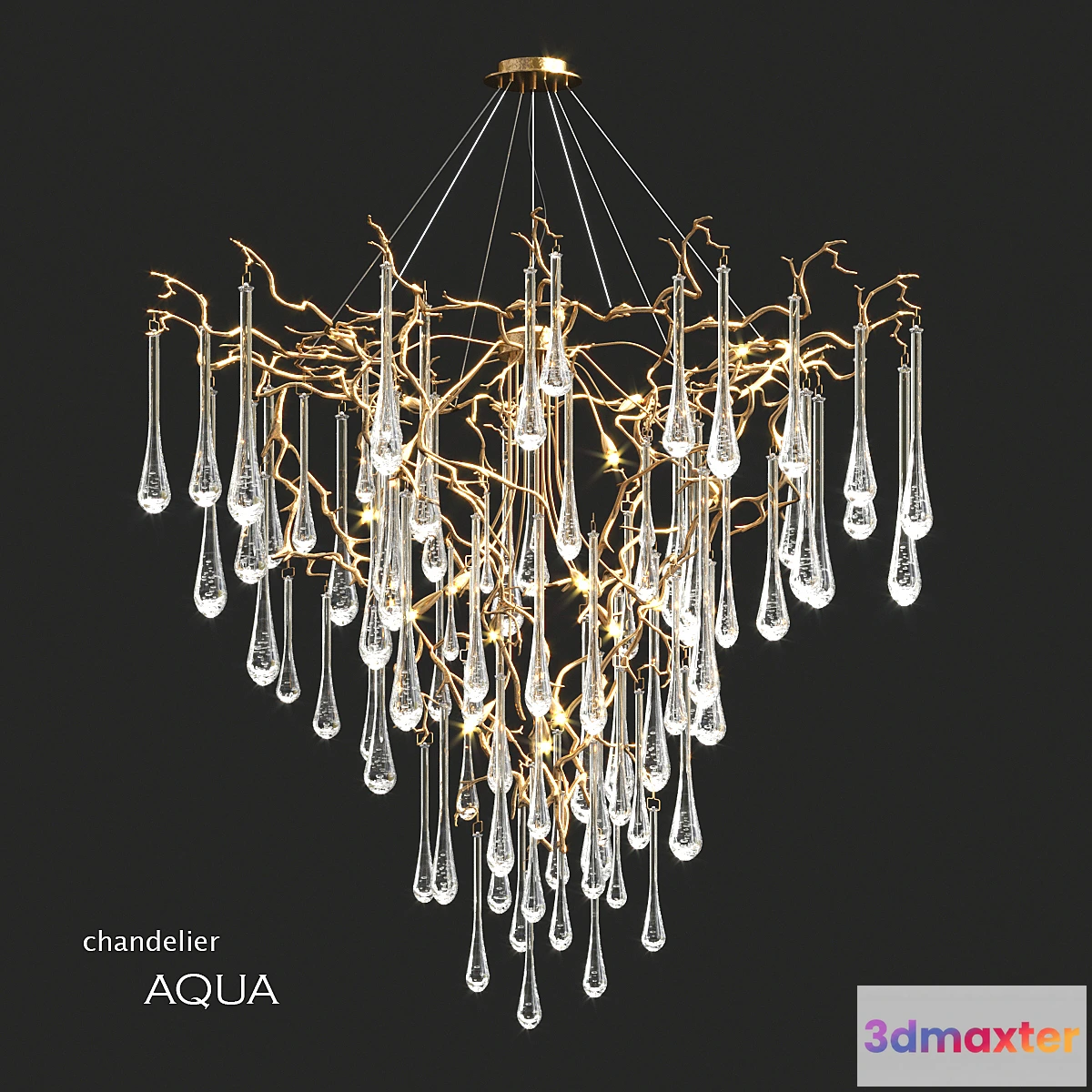 855117 - Serip Aqua 19 Lamp Funnel Bespoke Chandelier - No.3