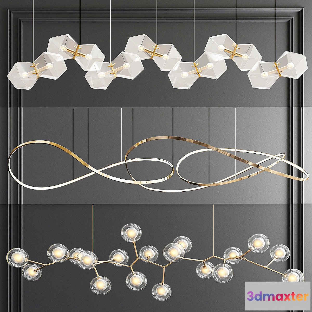 855237 - Unique Linear Chandelier - 3 type - No.3