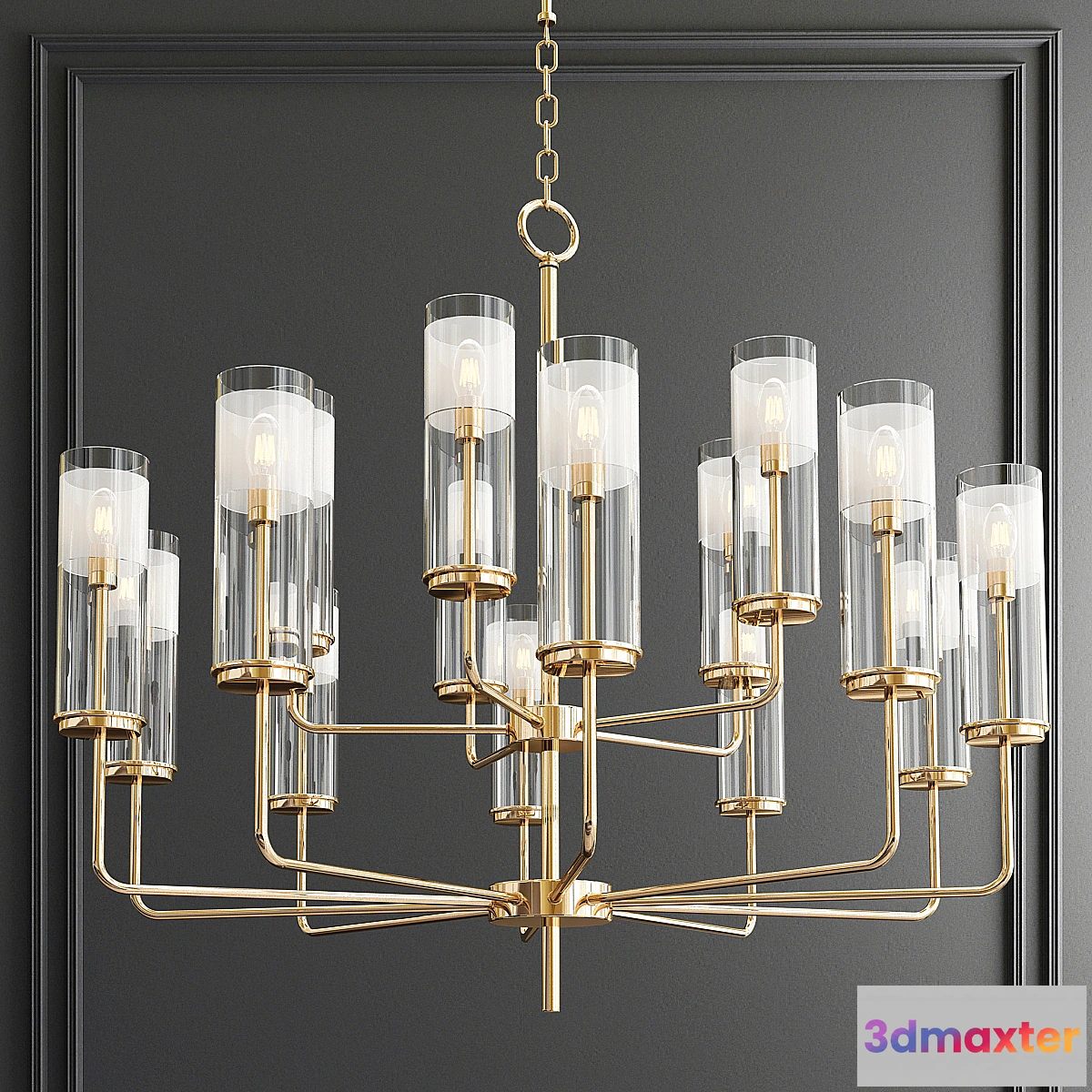 855325 - Lessman 15 Light Shaded Tiered Chandelier - No.3