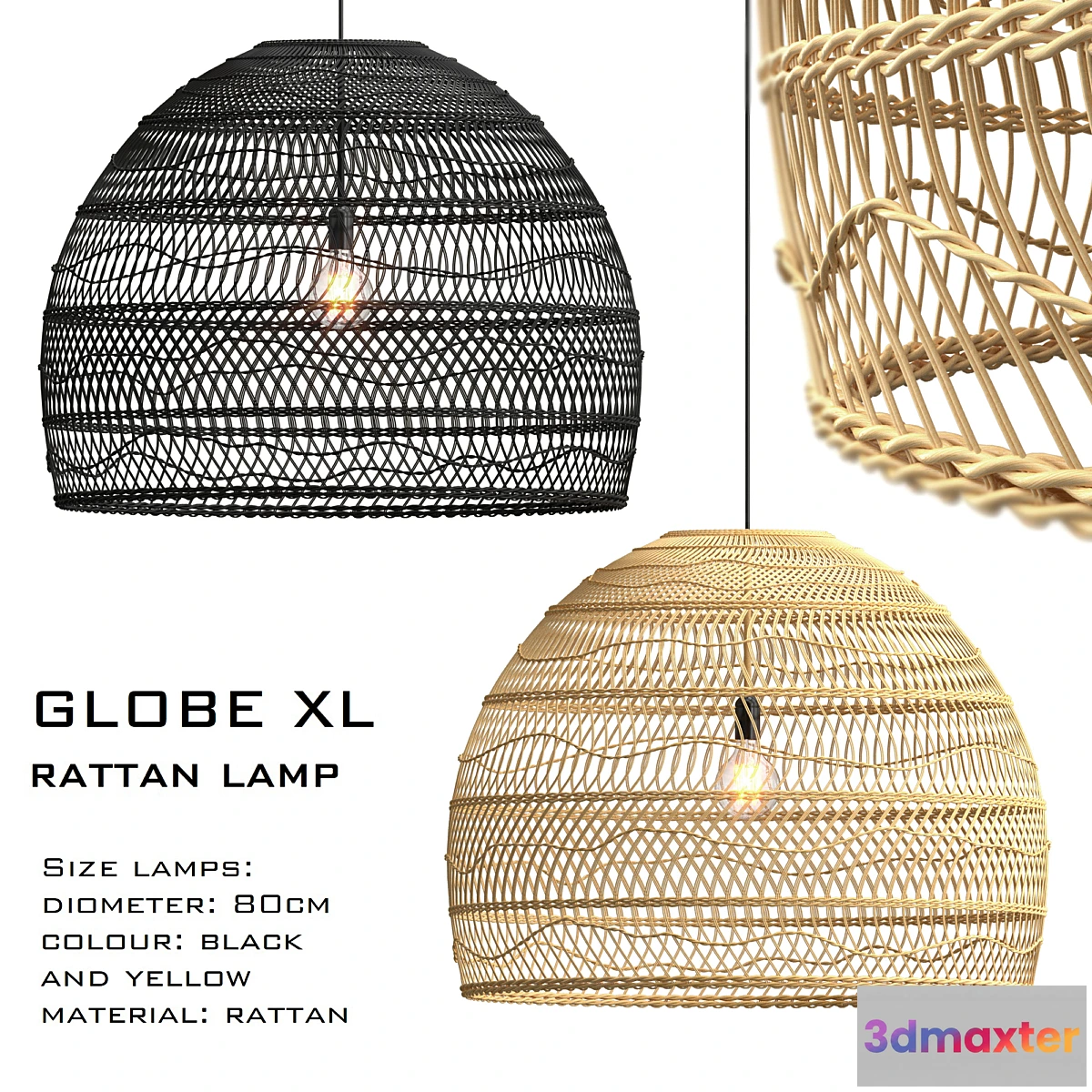 855909 - Wicker lamp globe xl - No.3