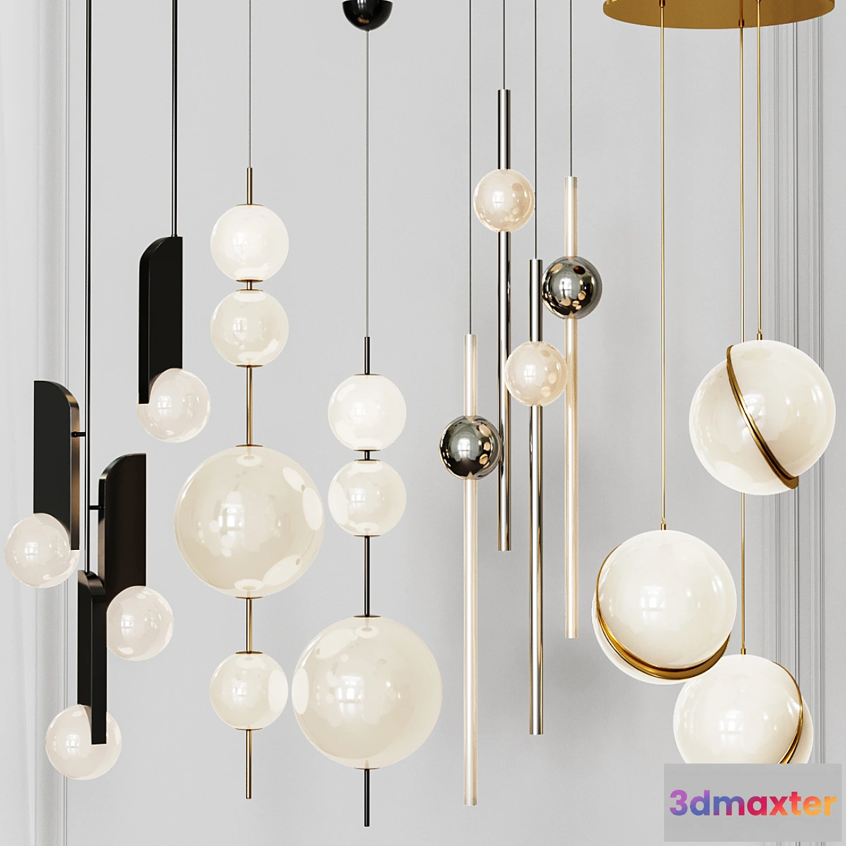 877595 - Four Pendant Lights amazing set vol. 26 - No.4
