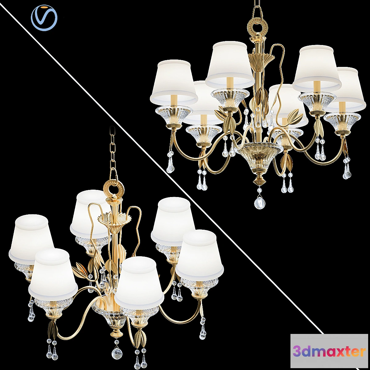877615 - Antique gold chandeliers - No.4