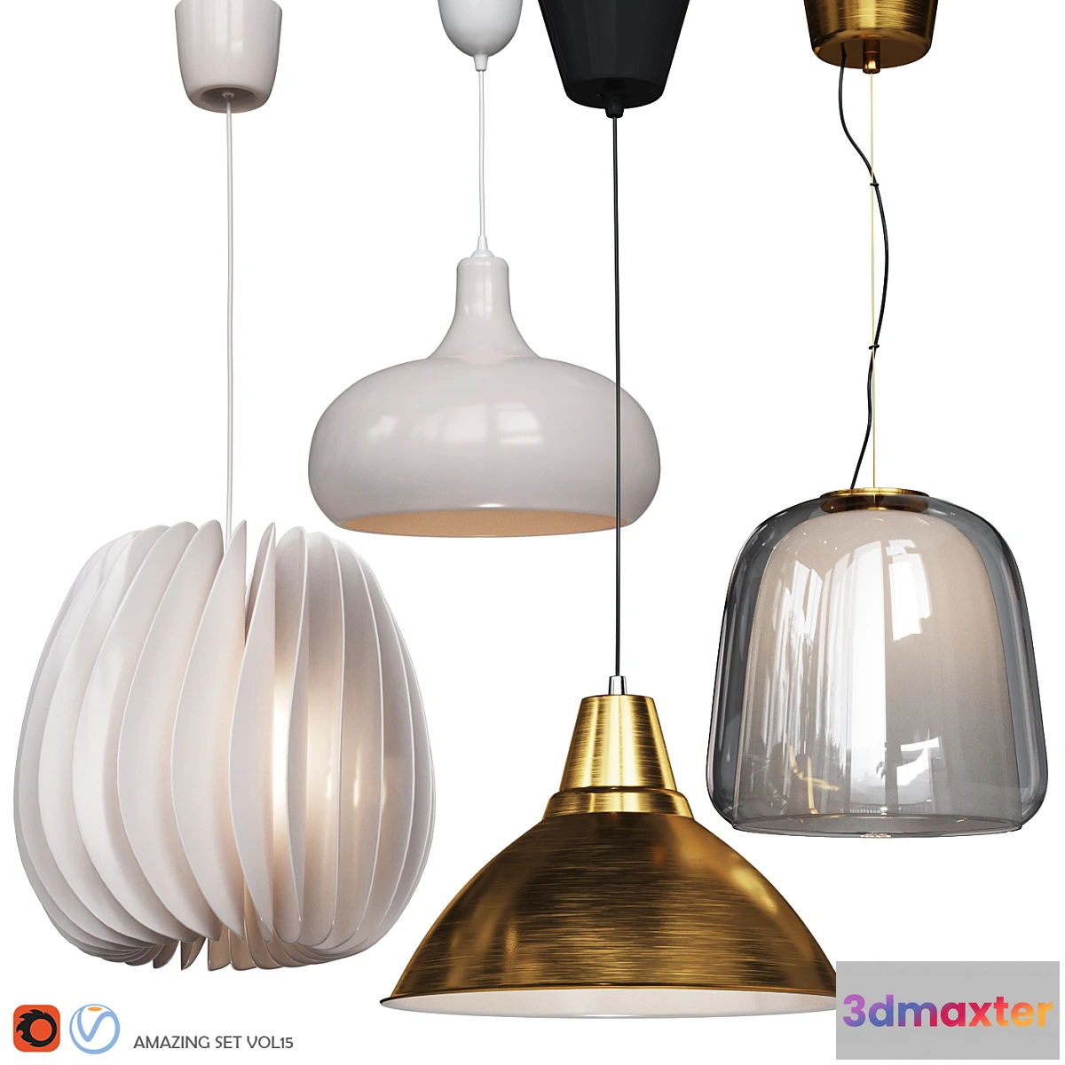 877695 - Four Pendant Lights amazing set vol. 15 - No.4
