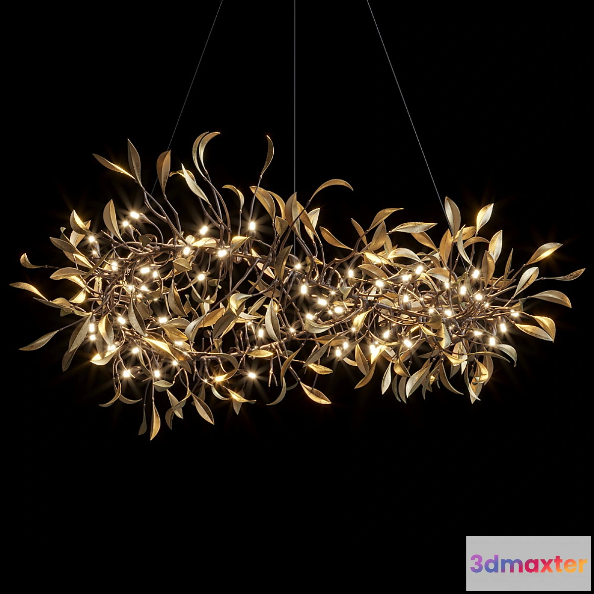878177 - Hanging chandelier Vargov Design - Olive - No.6