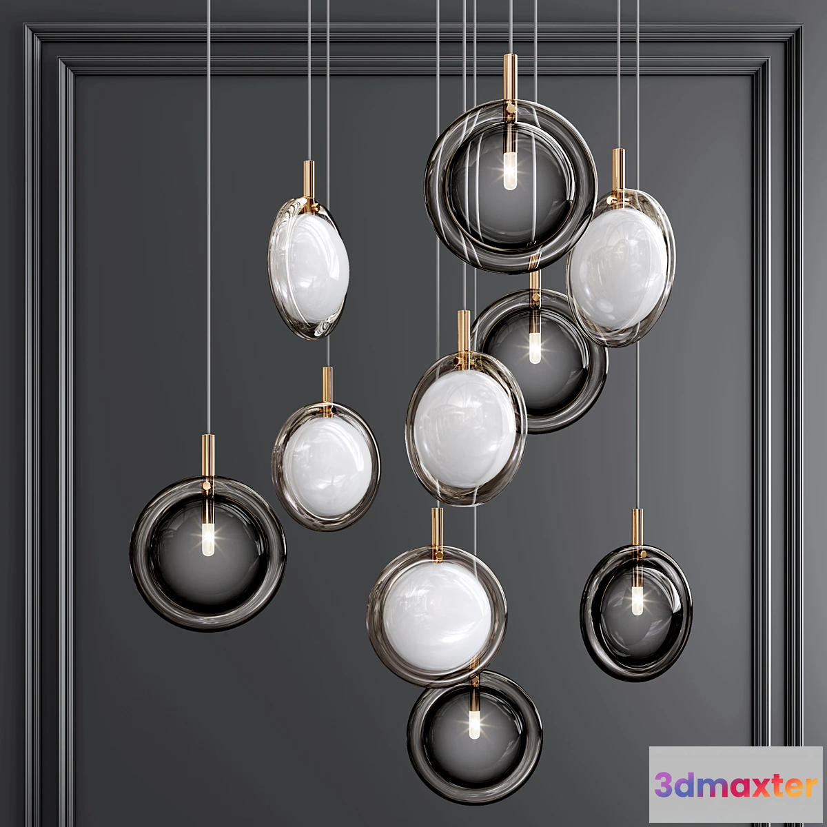 878487 - Ring Glass Art Chandelier01 - No.4