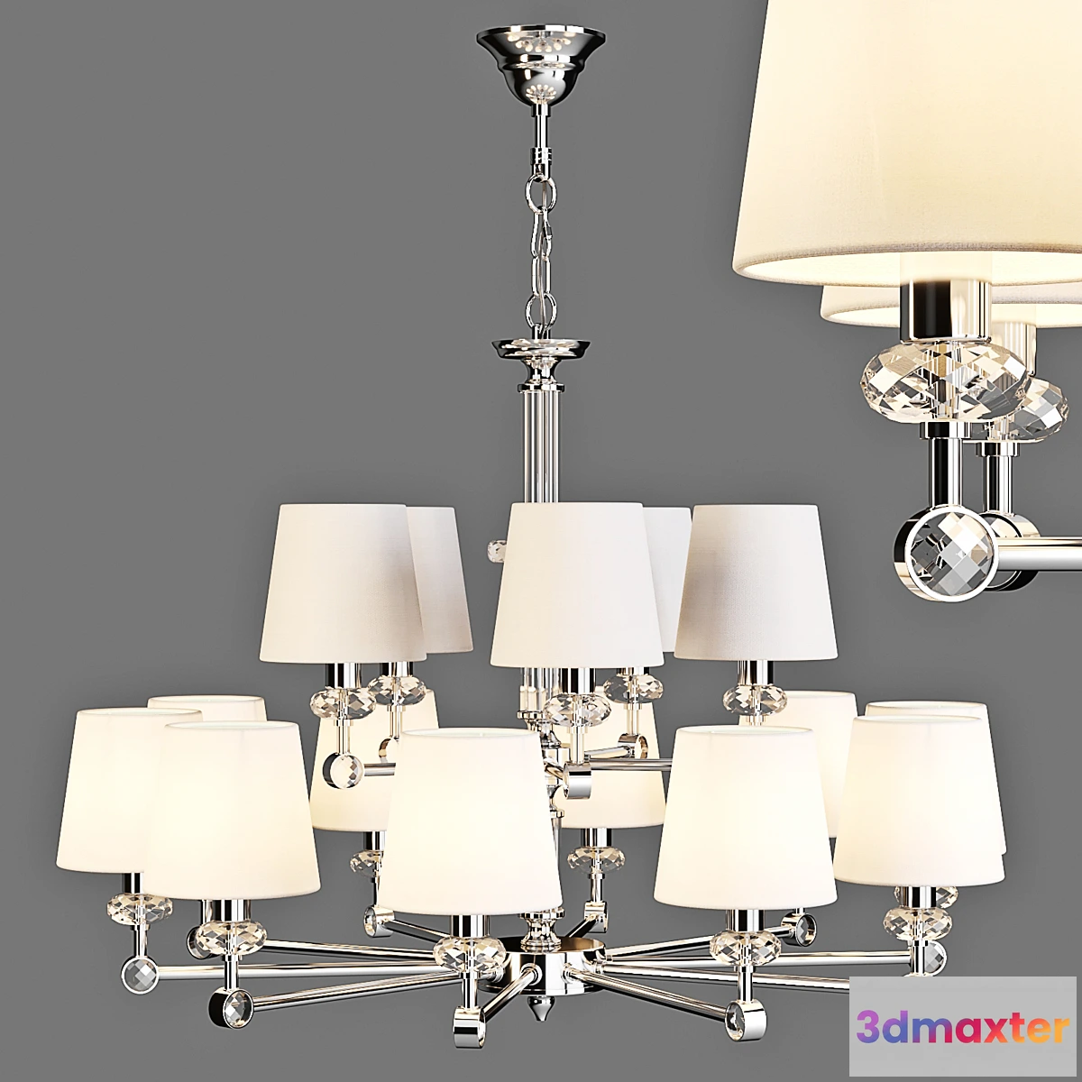 878713 - Maytoni Chandelier - Riverside (MOD018PL-15CH) - No.4