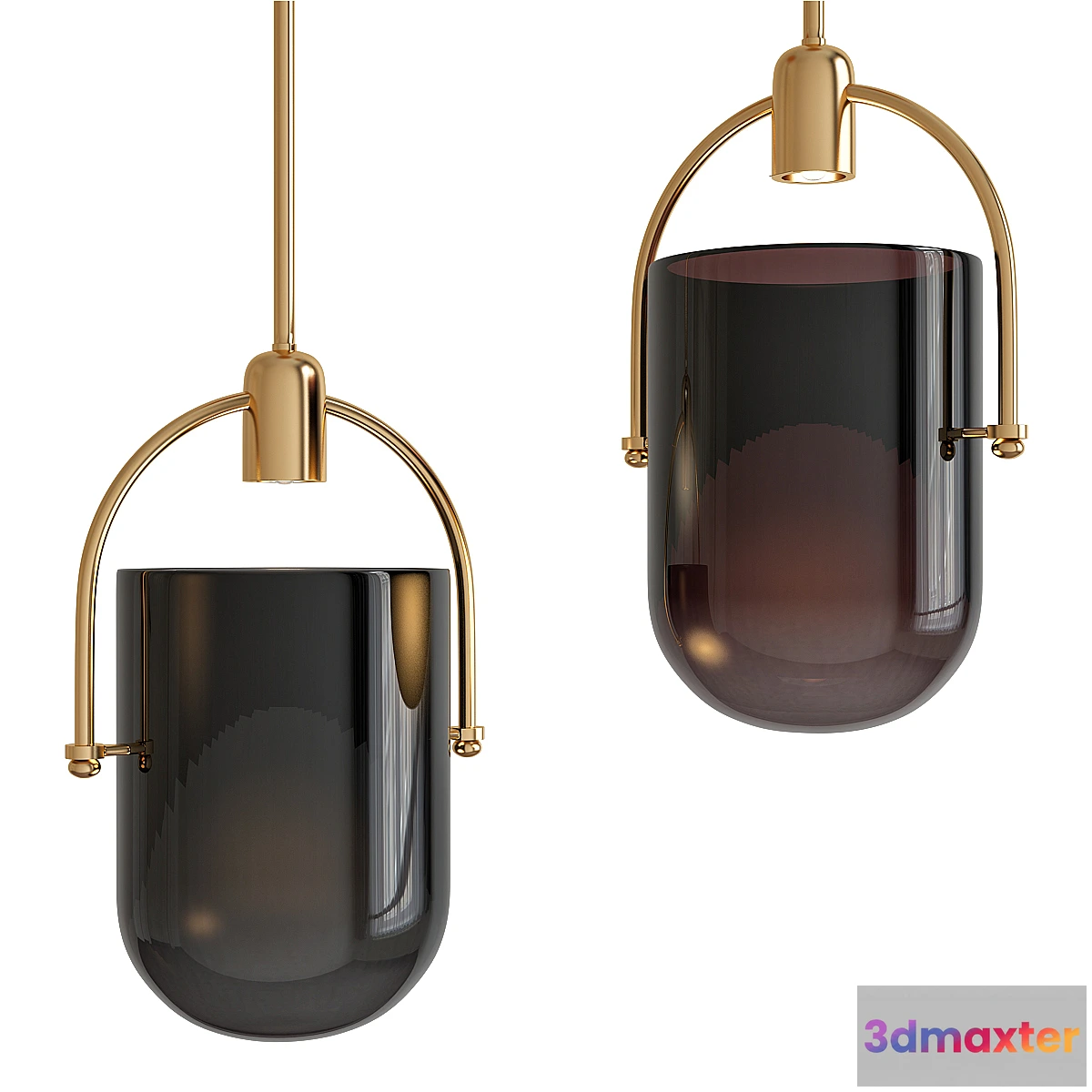 878725 - Mid Century Modern Chic 1 Light Pendant With Mouth-blown - No.4