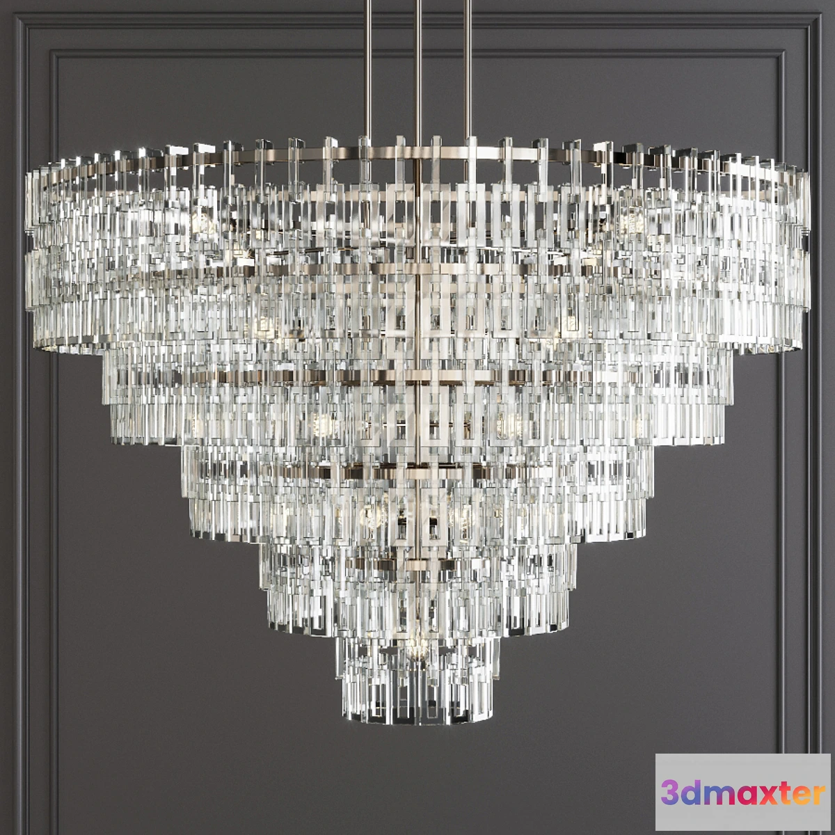 878879 - Restoration Hardware MARIGNAN ROUND CHANDELIER 60 Nickel - No.4