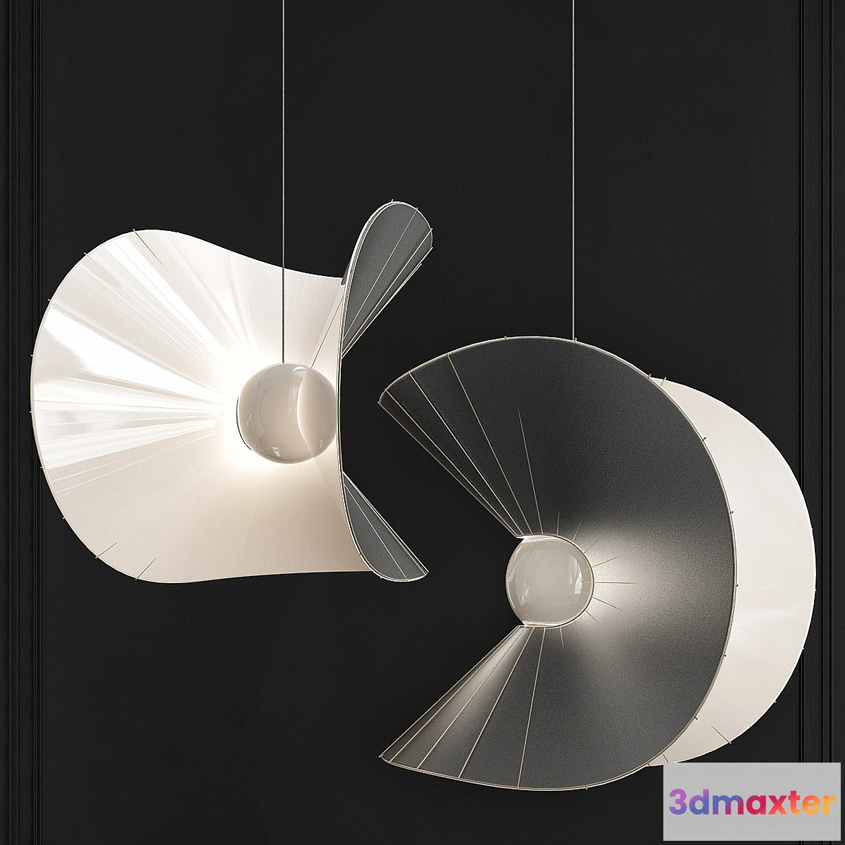 878911 - ROCHE BOBOIS MARIPOSA Cotton pendant lamp - No.4