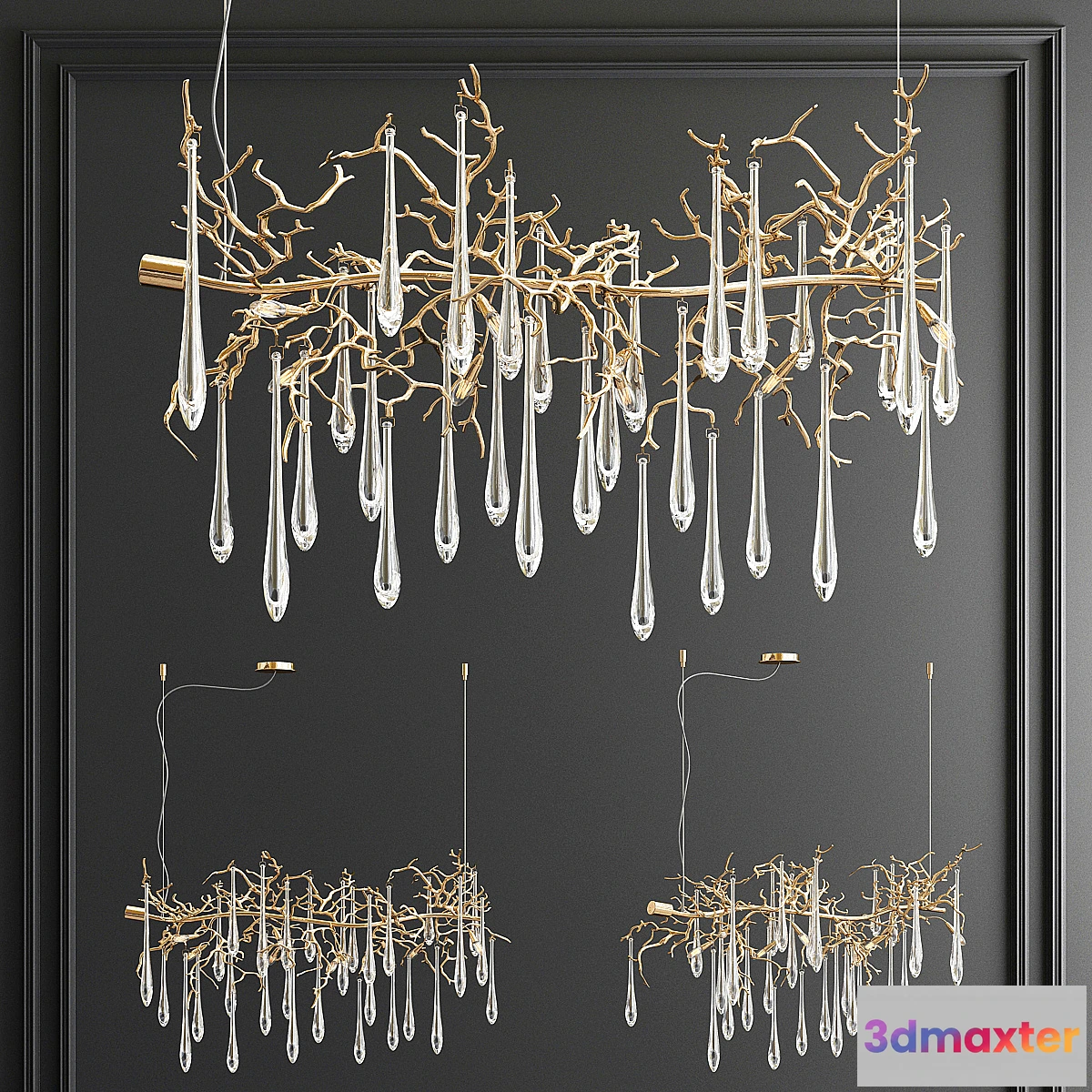 886006 - Aqua Horizontal Chandelier by Serip Lighting - No.4