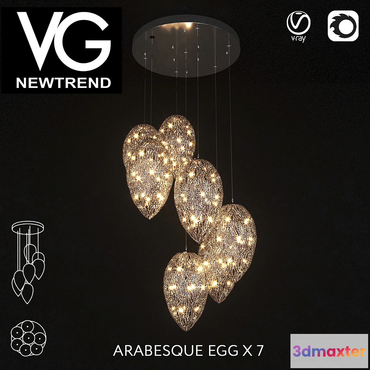 887036 - VG NEWTREND ARABESQUE EGG X 7 - No.3