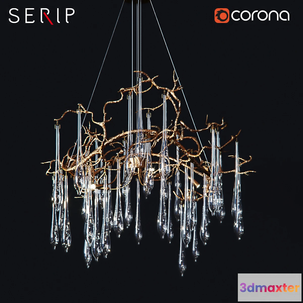 887550 - SERIP AQUA CT3258 _ 8 CHANDELIER - No.3