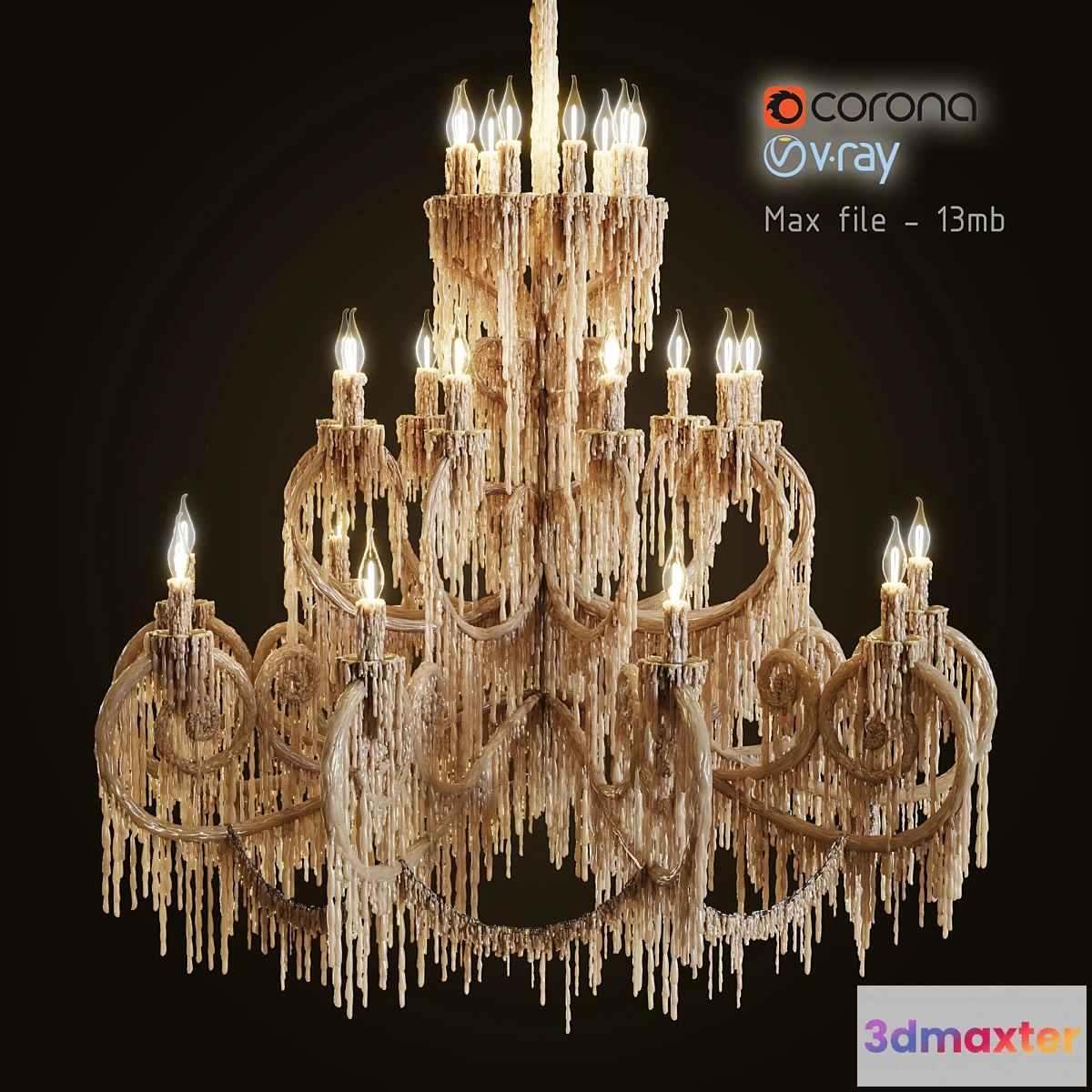 887592 - Chandelier bathed in wax - No.2