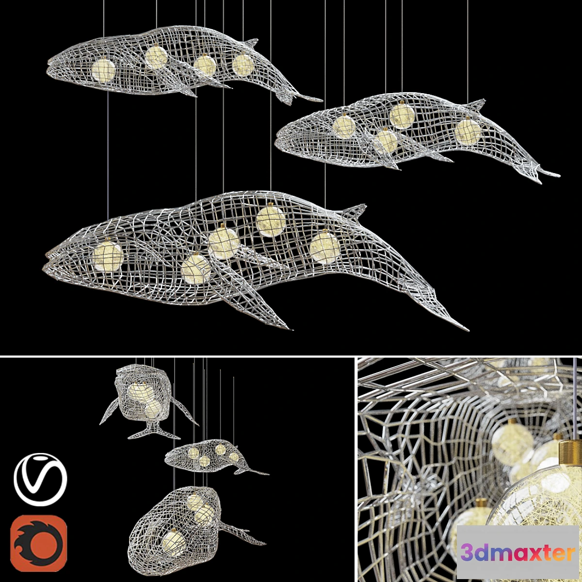 887652 - Chandelier “Whales” - No.2