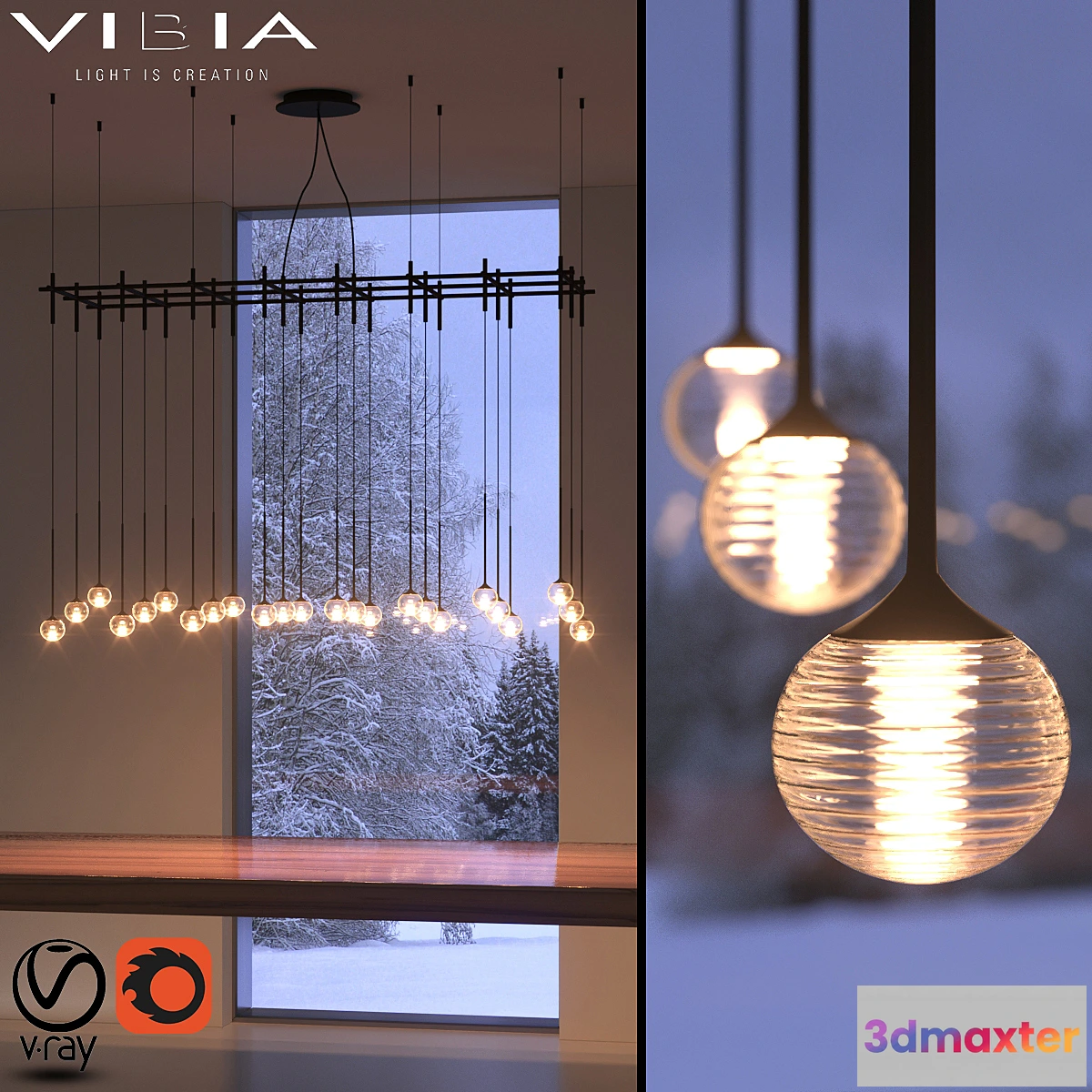 887758 - Vibia Algorithm 0875 - No.6