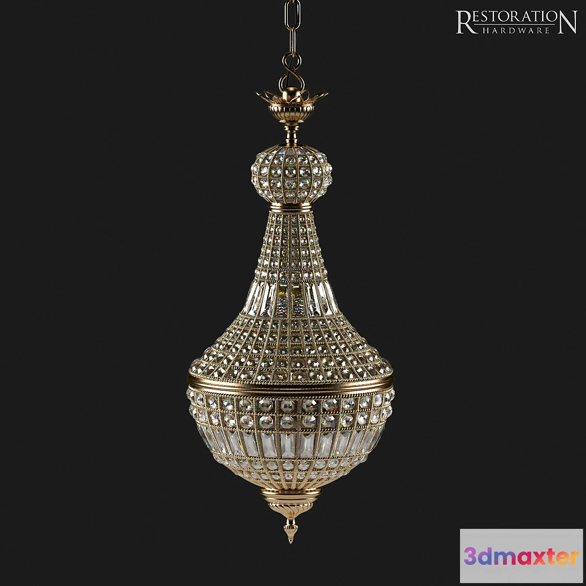 887880 - 19th C. French Empire Crystal Chandelier Small - No.2