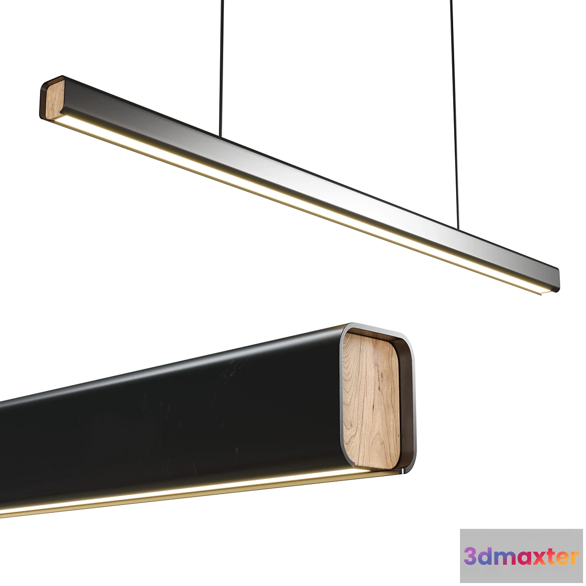 888004 - SEED DESIGN MUMU P180 BLACK & WALNUT LED PENDANT - No.2