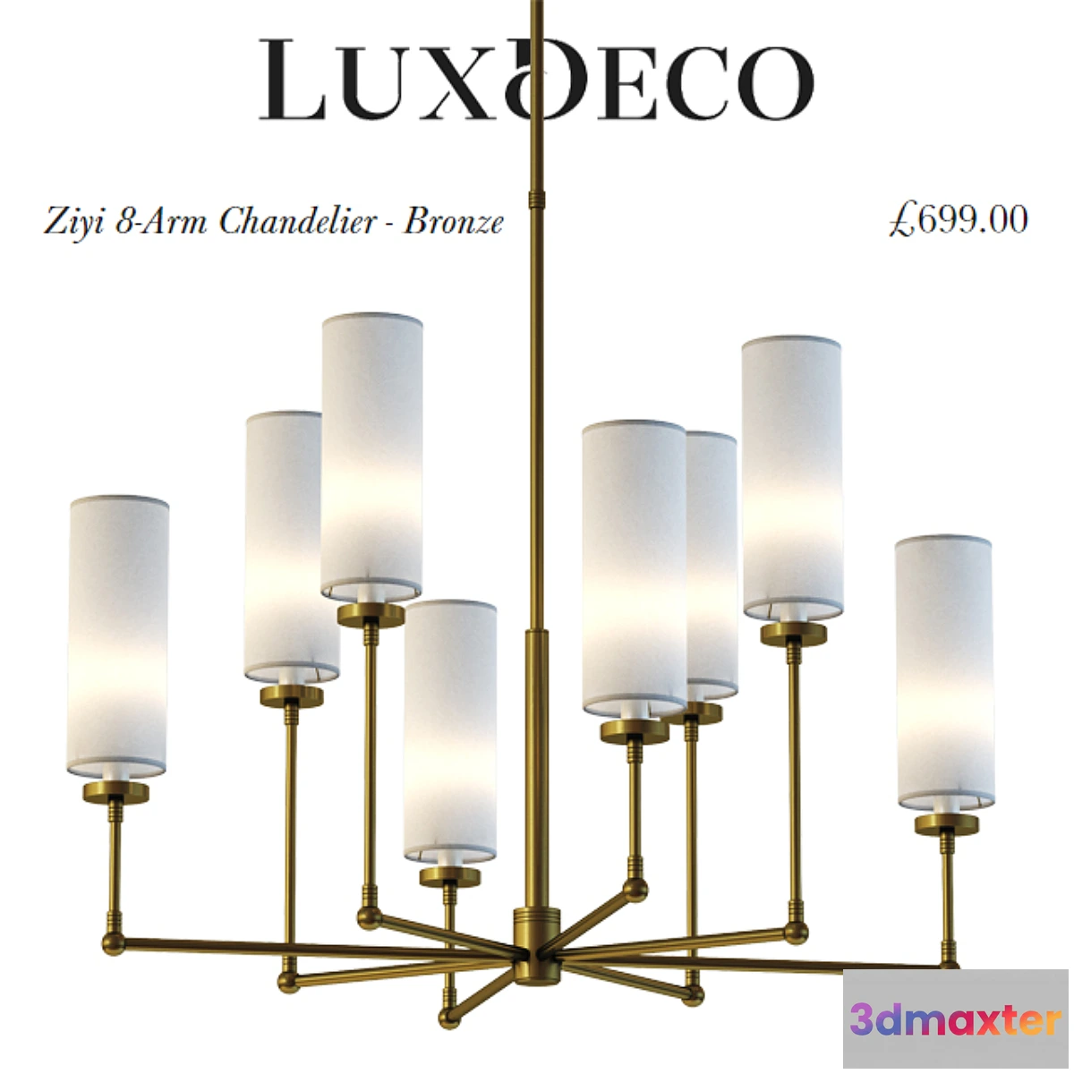 888228 - LuxDeco _ ZIYI 8-ARM CHANDELIER