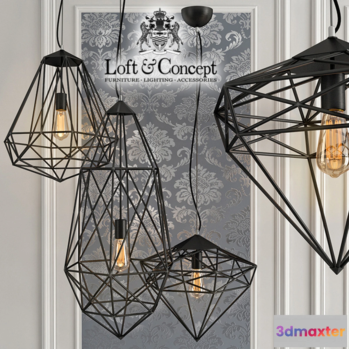 901866 - Suspension Loft Wire Fort Pendant 2 - No.2