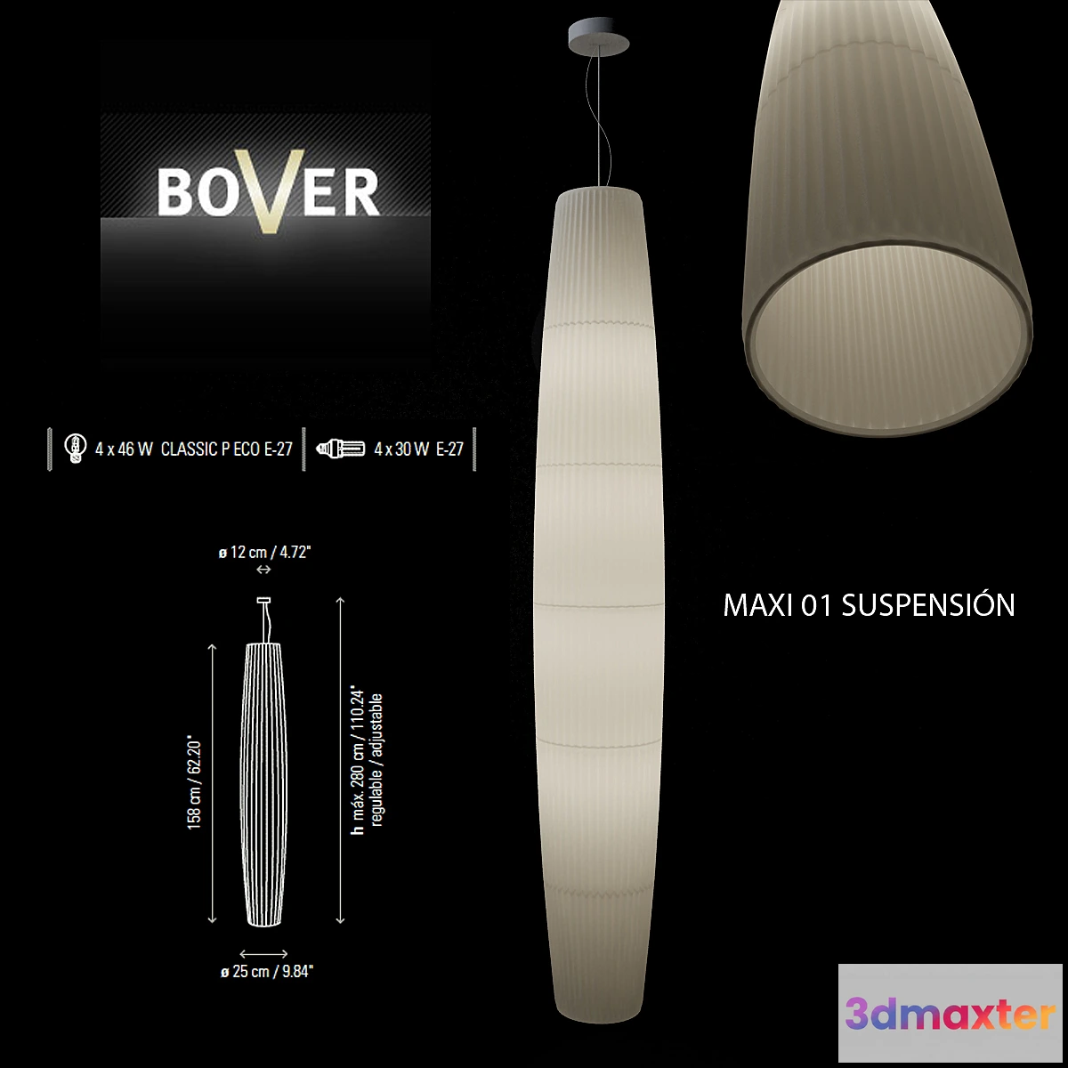 904674 - Lamp Bover MAXI 01 SUSPENSIÓN