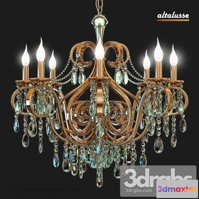 984530 - Altalusse Amber Crystal Chandelier 1