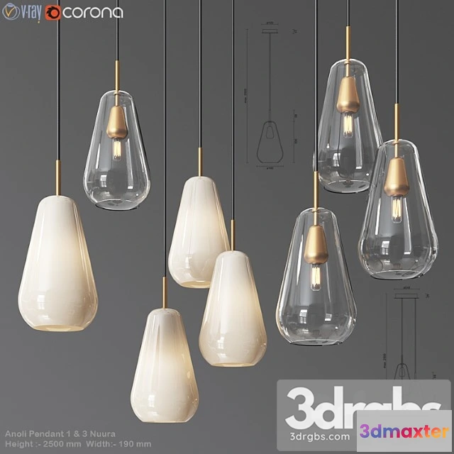 984570 - Anoli pendat and chandelier set