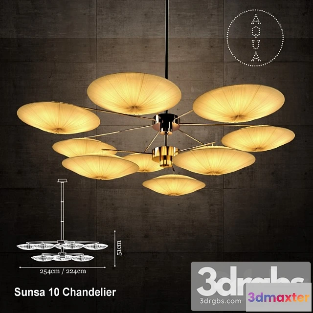 984616 - Aqua Creations Sunsa 10 Chandelier 1