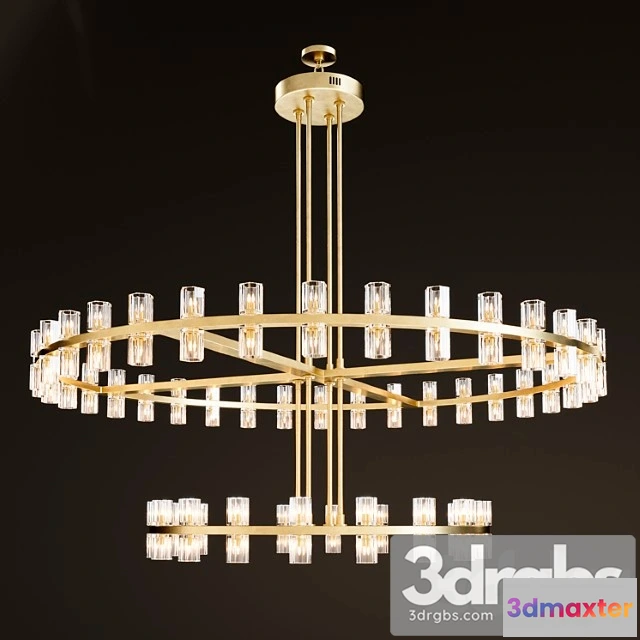 984632 - Arcachon Round 2 Tier Chandelier
