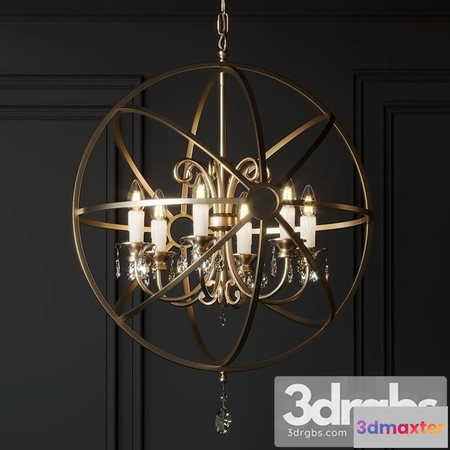 984870 - Ballard Design Nicolette Crystal Orb Chandelier