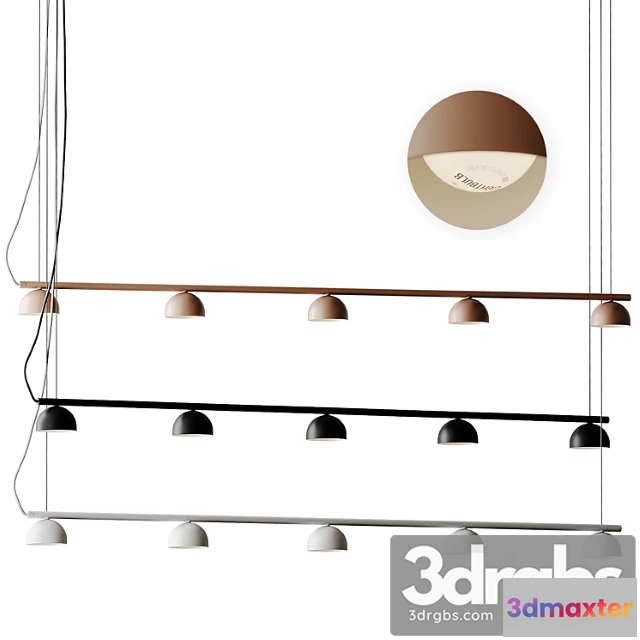 985024 - Blush Rail 5 Ceiling Lamp From Northern
