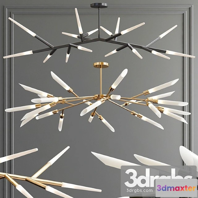 985090 - Branch Multi Tube Led Chandelier