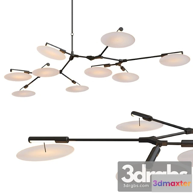 985124 - Branching discs - black chandelier 2