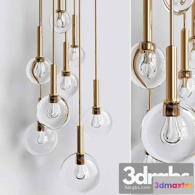 985146 - Brass And Smoked Glass Ceiling Lights 1