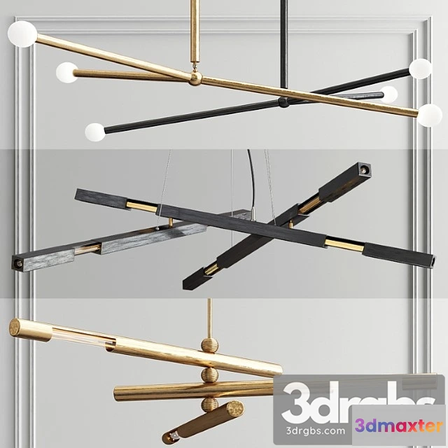 985152 - Brass System Chandelier 3 Type