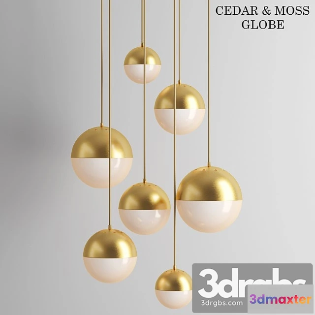 985394 - Cedar & moss globe pendant lighting