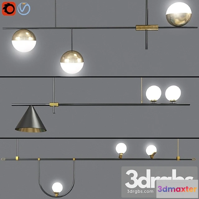 985442 - Ceiling suspensions light set 02