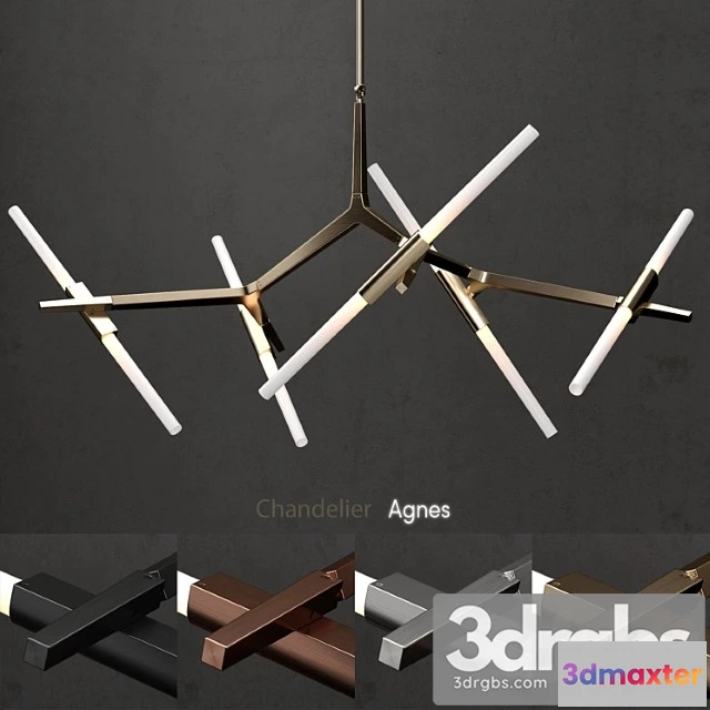 985500 - Chandelier agnes 10 lights 4 colors
