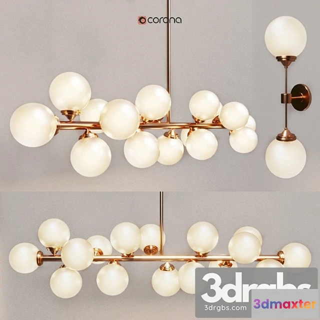 985510 - Chandelier and wall lamp modo